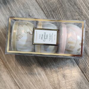 Huntington Home 3 pack Mini Candle Tins 3.5 oz each NWT